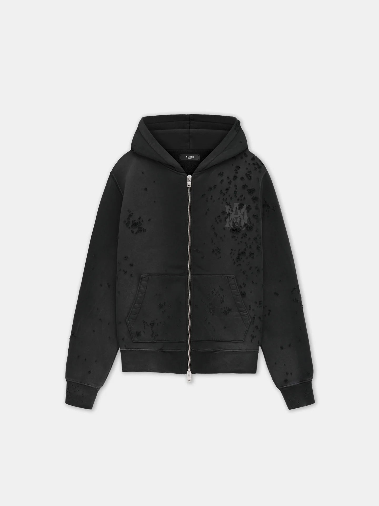 AMIRI MA LOGO SHOTGUN ZIP HOODIE