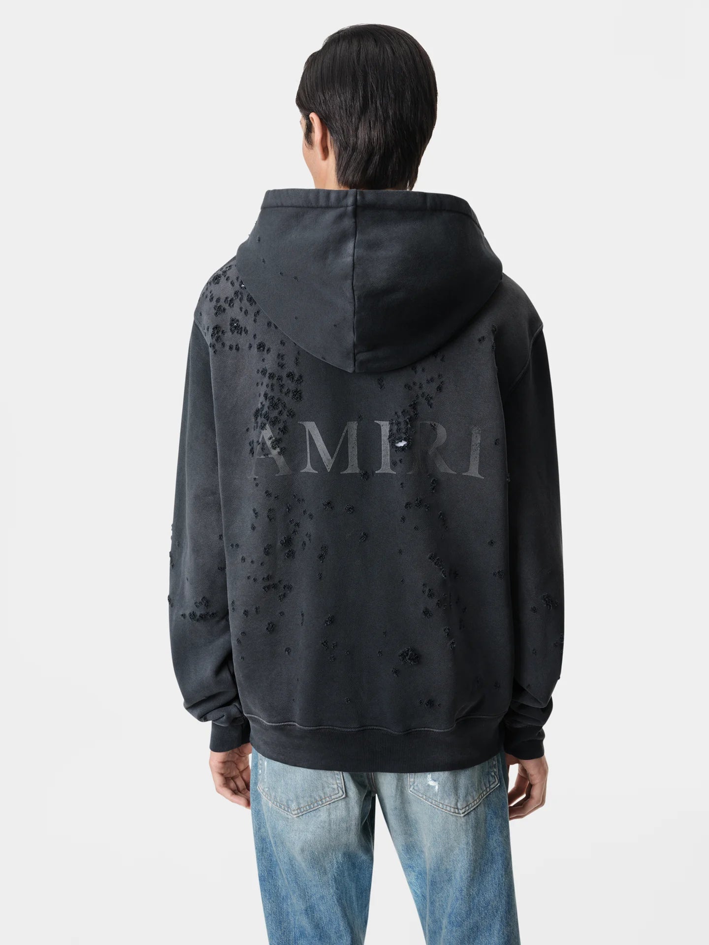 AMIRI MA LOGO SHOTGUN ZIP HOODIE