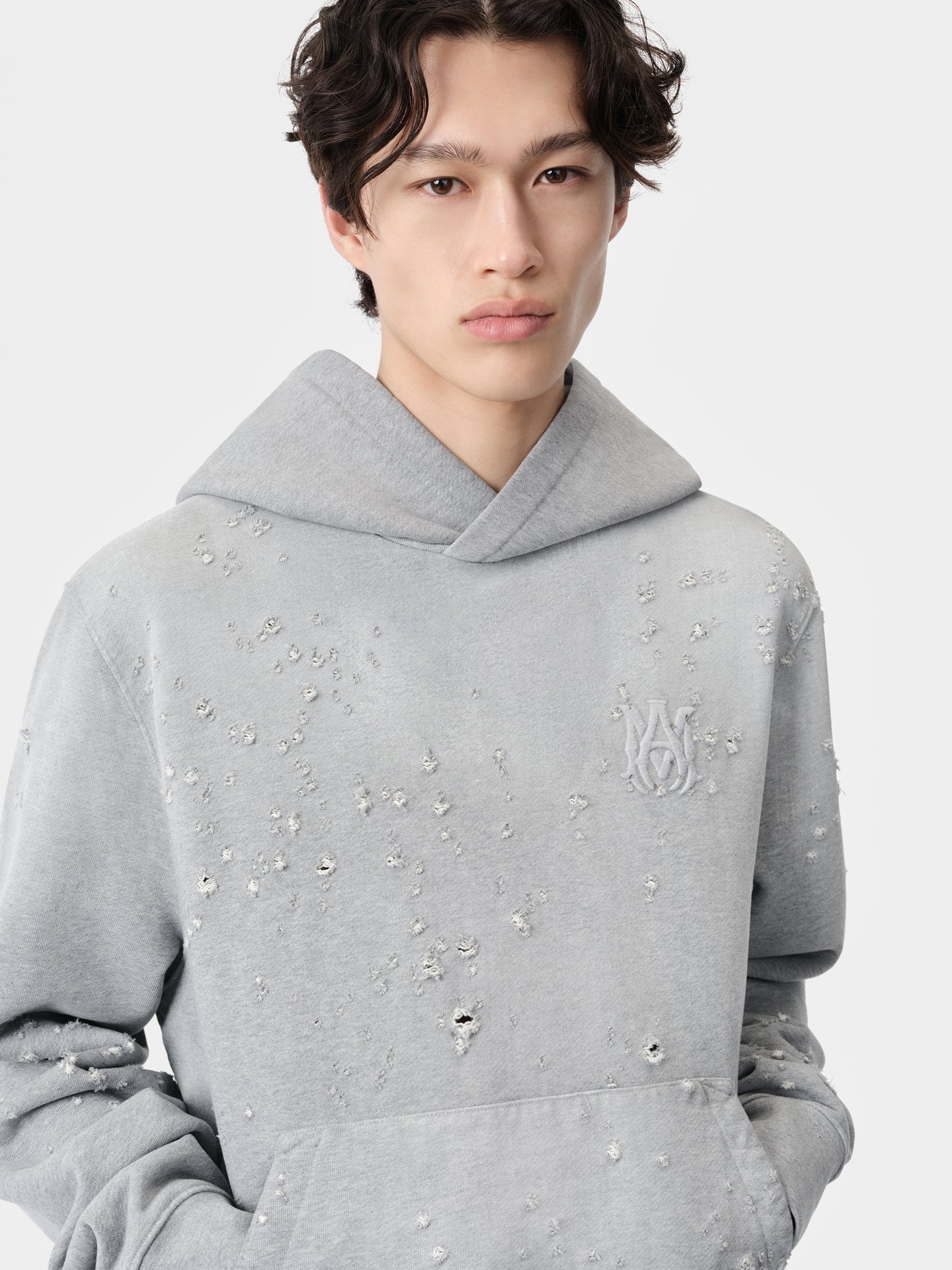 AMIRI MA SHOTGUN EMBROIDERED HOODIE