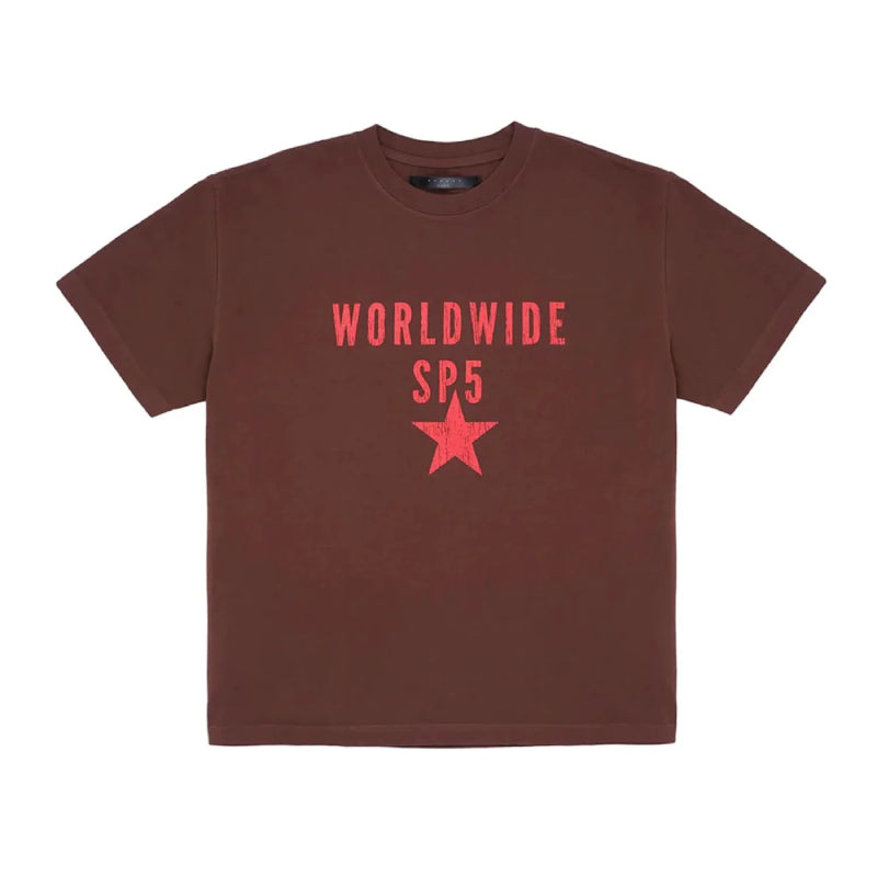 Sp5der Oversized Worldwide Sp5 Tee Chocolate5