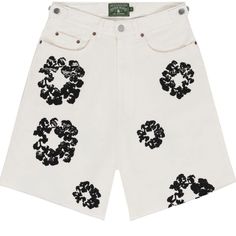 The Cotton Wreath Jean Short White