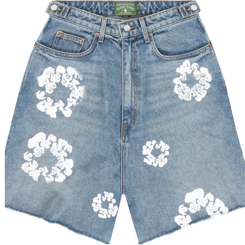 The Cotton Wreath Jean Short blue