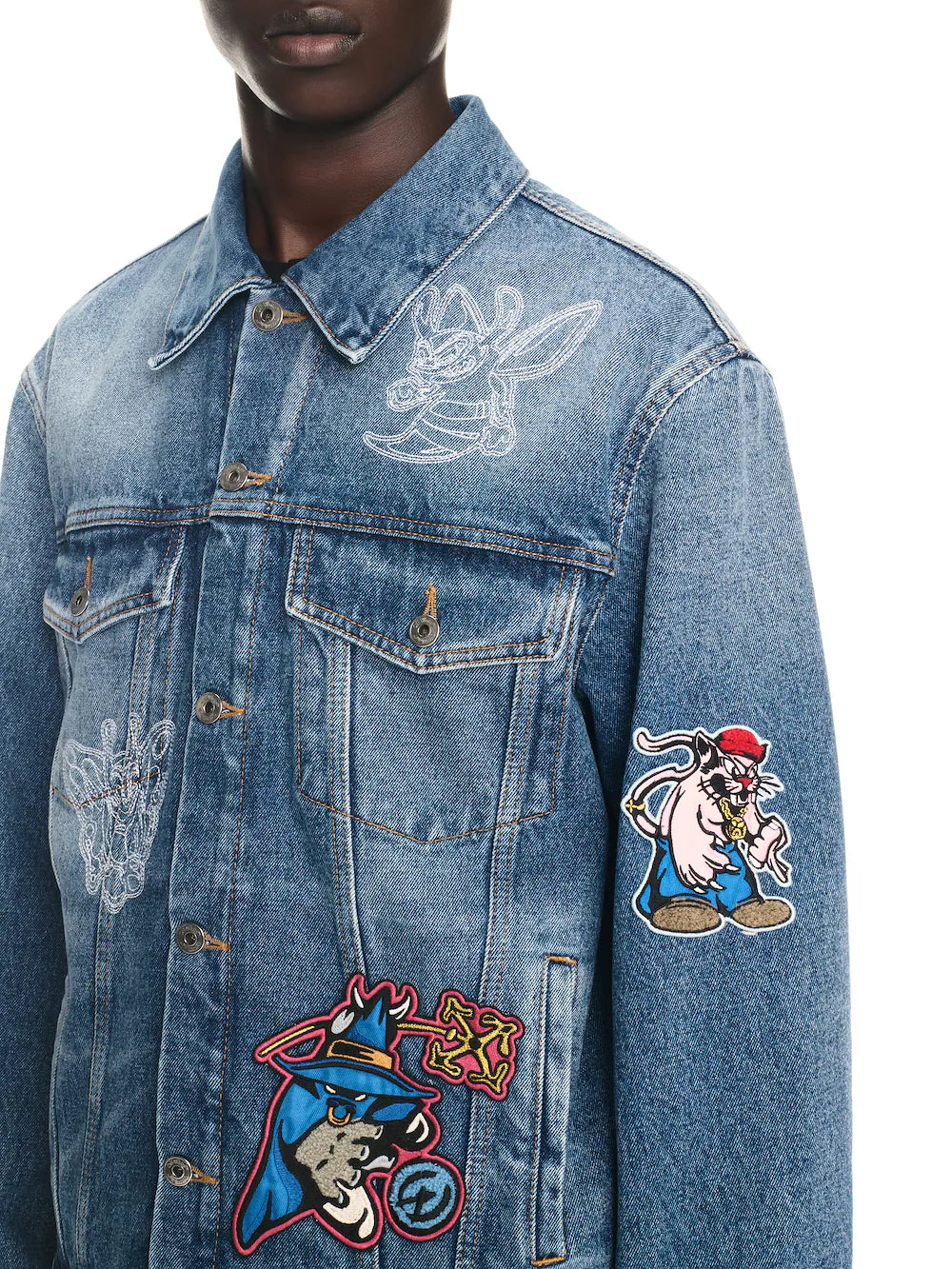 Off-White Blue Character Skate Denim Jacket