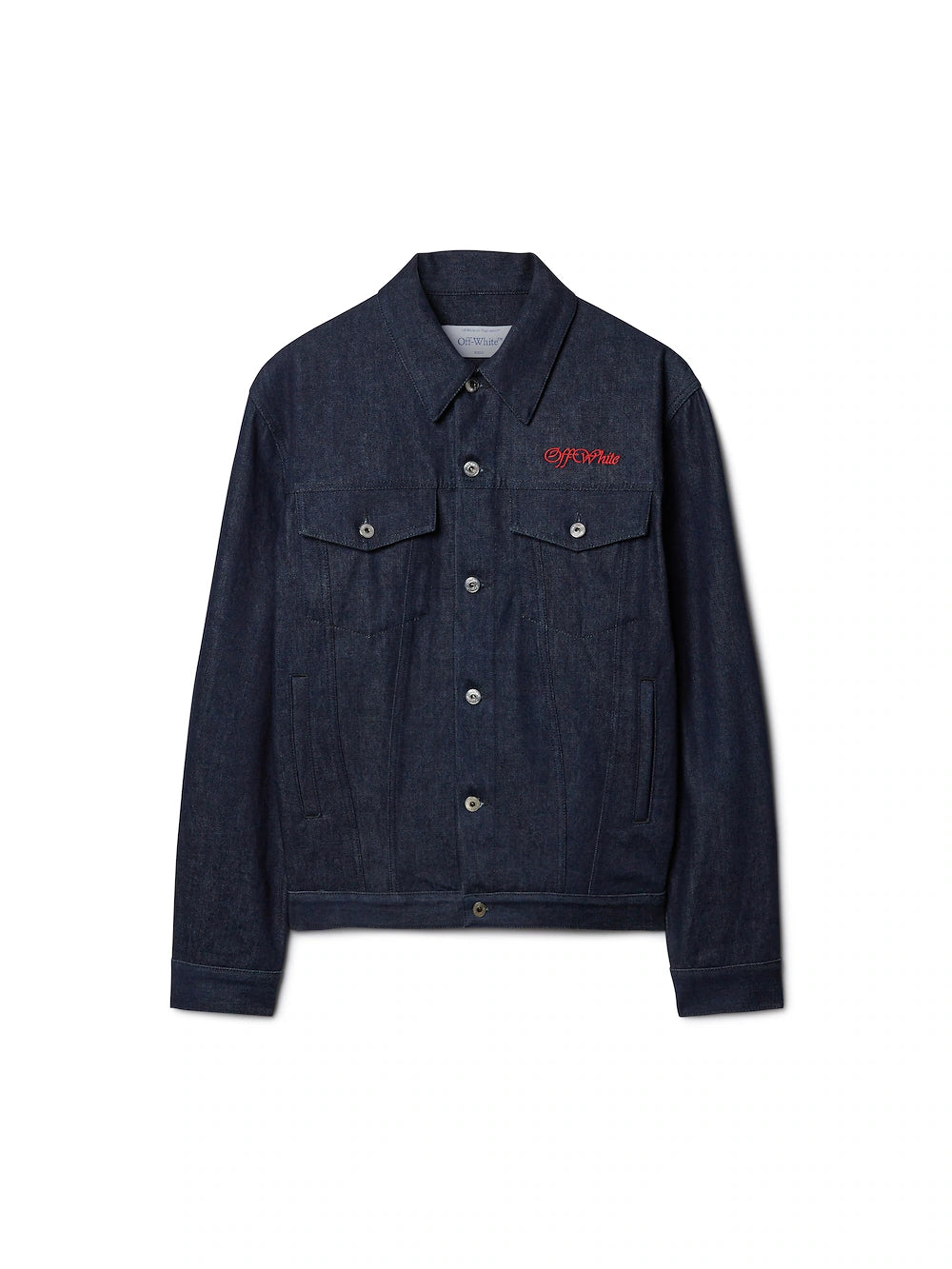 Off-White Dusty Blue Script Skate Denim Jacket