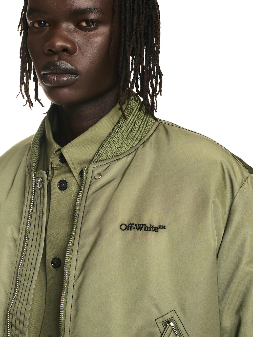 Off-White Military Green Nylon Bomber